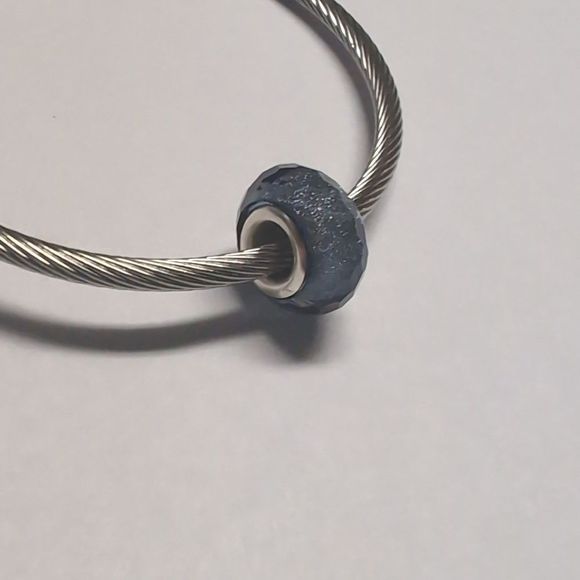 Gray Glittery Charm for Pandora Style‎ Bracelet - Picture 4 of 4